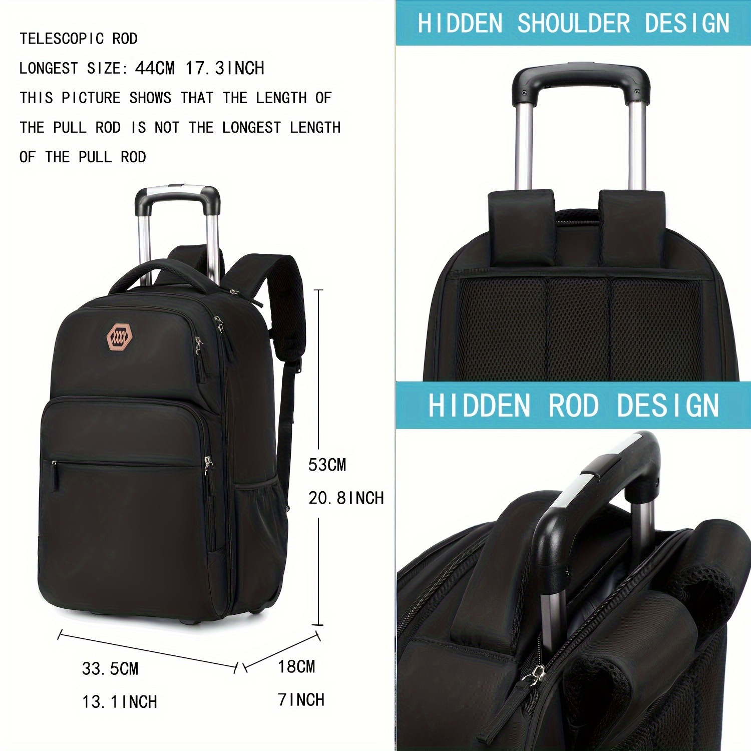 Mochila de rodinhas para lapto - Foldable Rolling Luggage Bag avaliação e preço