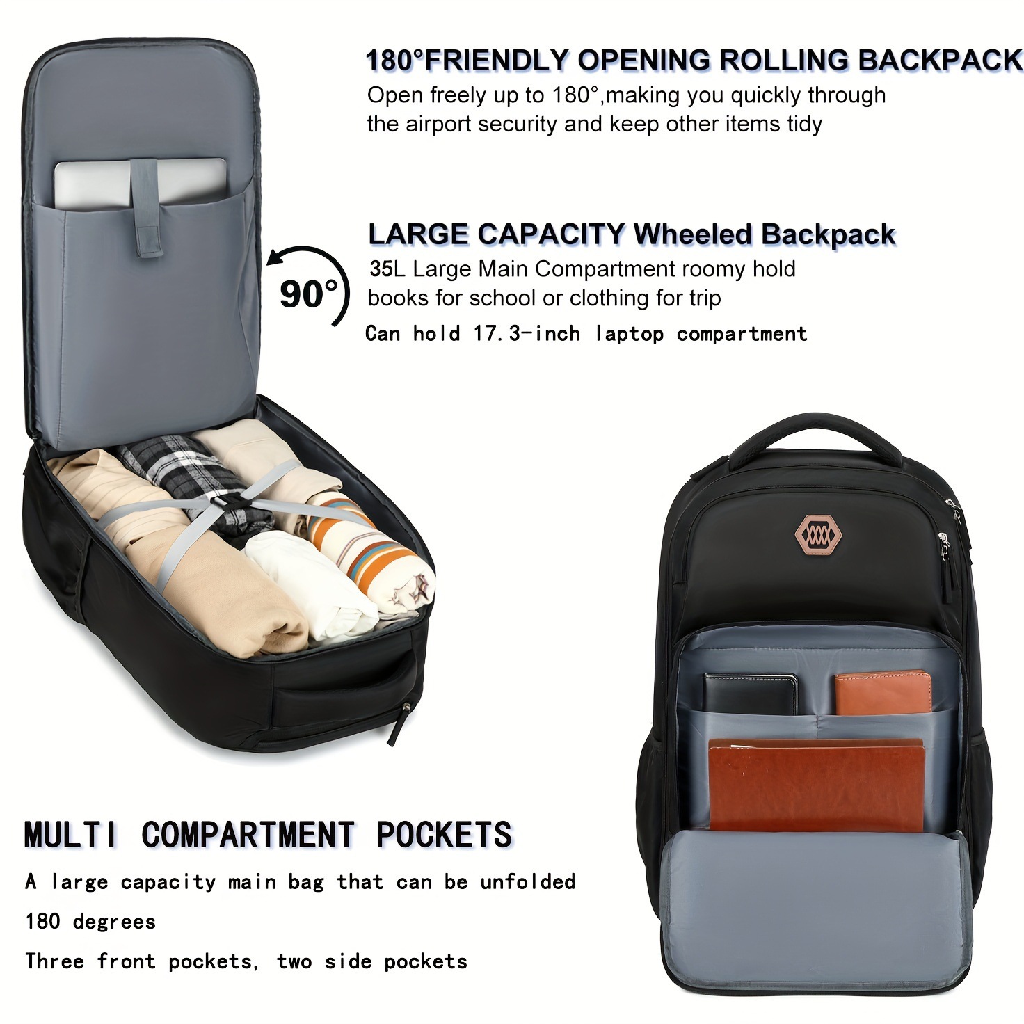 Mochila de rodinhas para lapto - Foldable Rolling Luggage Bag avaliação e preço