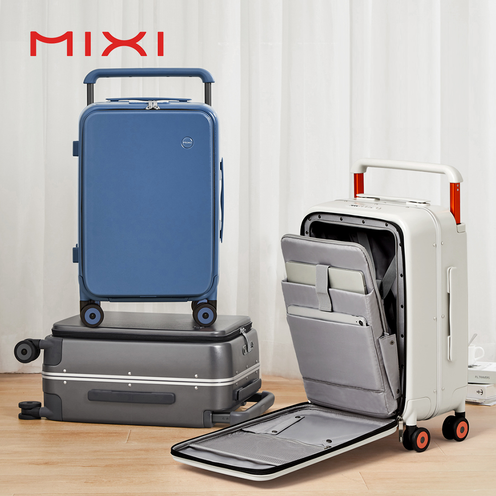 Mala de viagem com alça larga  - Aluminum Frame Carry On Luggage avaliação e preço