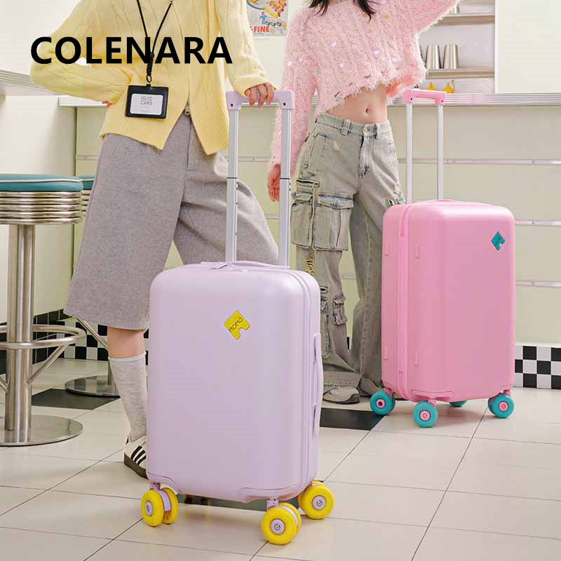 Mala de viagem COLENARA ABS+PC - Spinner Wheel Rolling Suitcase 20 Inch avaliação e preço