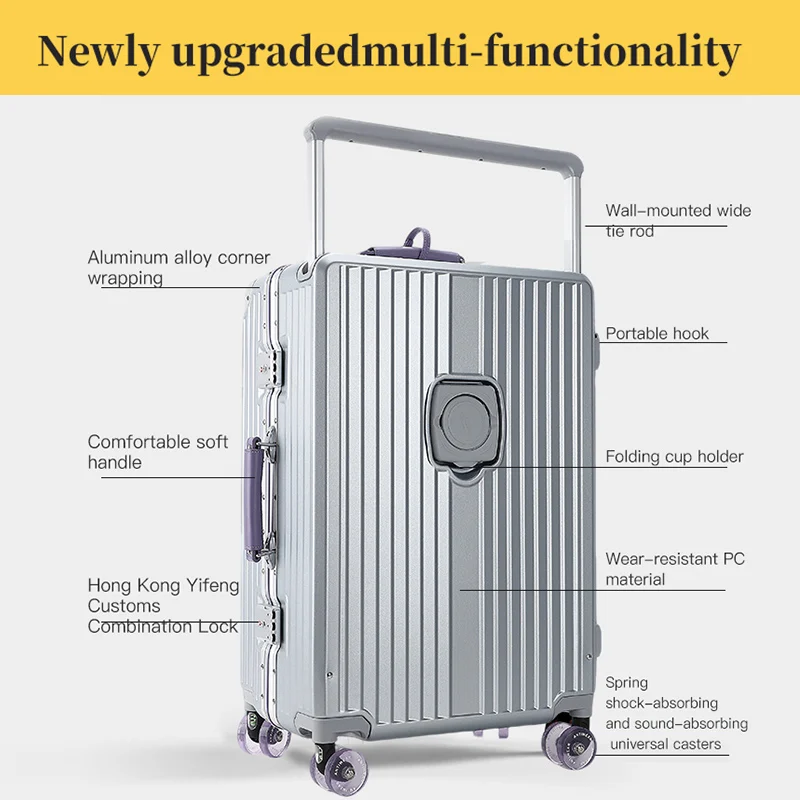 Mala Premium MIGEBAO de 20 Pol - Aluminum Frame Carry On Luggage avaliação e preço