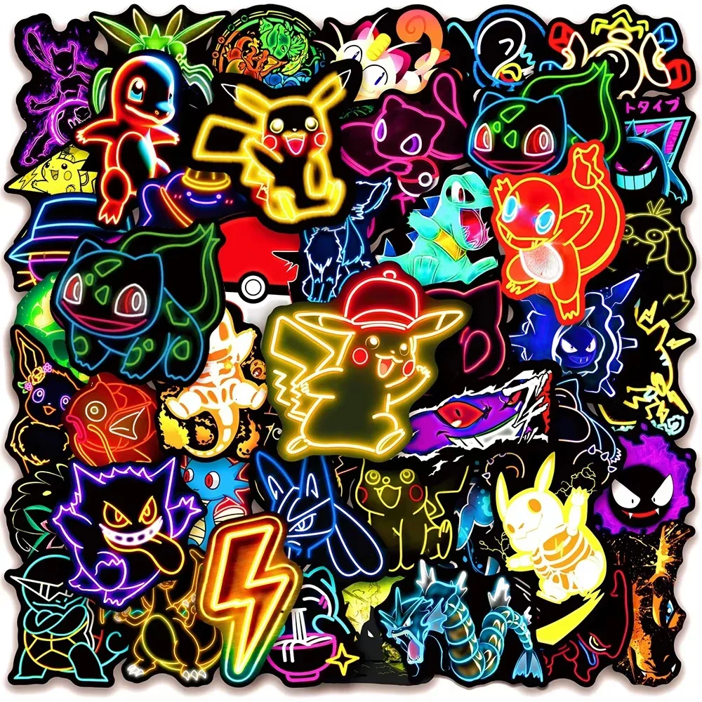100 Adesivos Neon Pokémon à Pr - Handbags avaliação e preço