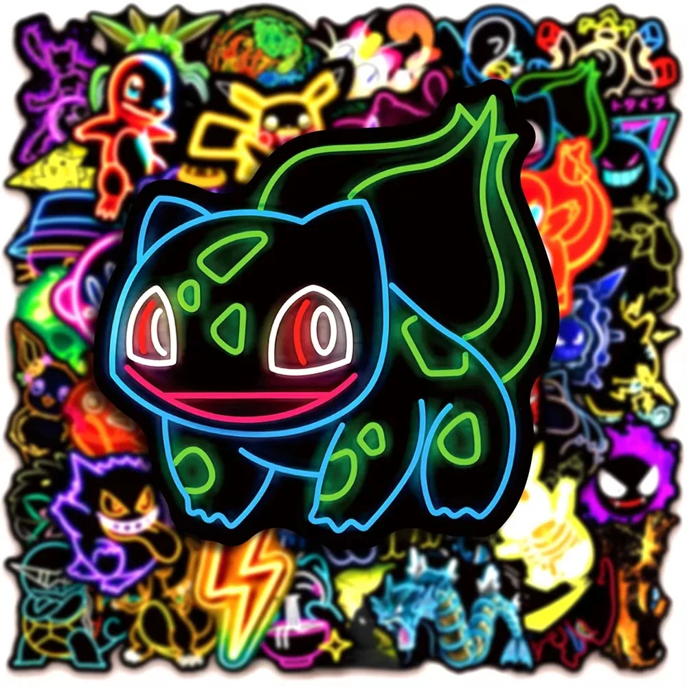 100 Adesivos Neon Pokémon à Pr - Handbags avaliação e preço